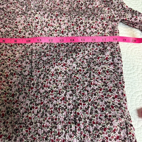 Club Monaco Pink Ruched Tie Front Long Sleeve Blouse - Picture 10 of 11